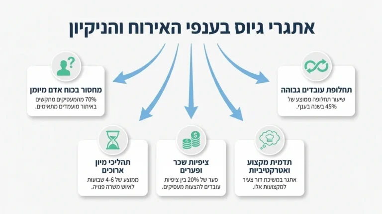 צוות עובדי ניקיון מקצועי במסדרון בית מלון