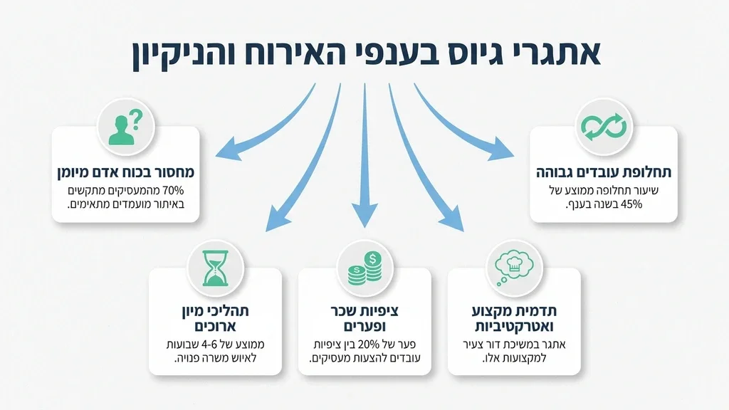 צוות עובדי ניקיון מקצועי במסדרון בית מלון