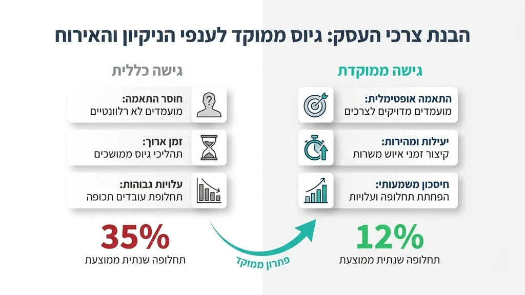פגישת אפיון צרכים בין מנהל השמה לבעל מסעדה