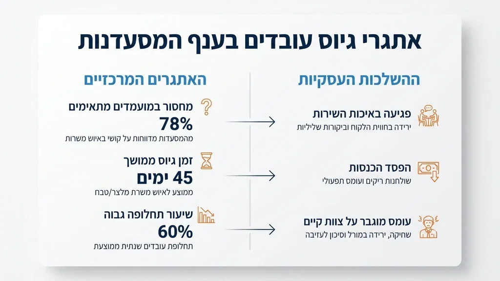 צוות עובדים מקצועי במסעדה בשעת עומס