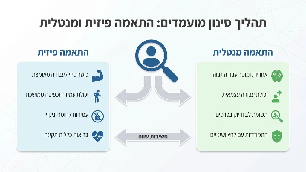 תהליך ראיון וסינון לעובדי ניקיון במוסדות רפואיים