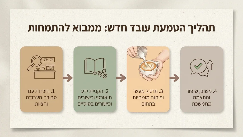 היכרות עם השטח והתאמת עובדים כמו בריסטה מקצועי בריסטה מכין קפה במקצועיות